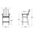 Thumbnail for Modern Curveback Adirondack Bar Chair
