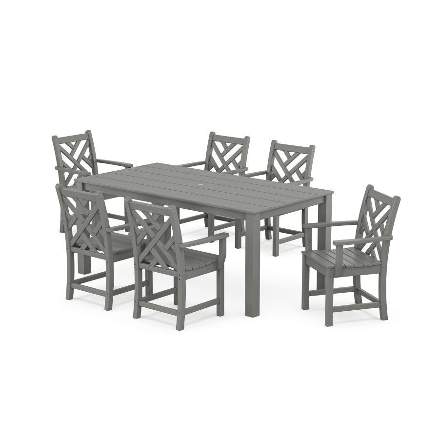 POLYWOOD Chippendale Arm Chair 7-Piece Parsons Dining Set