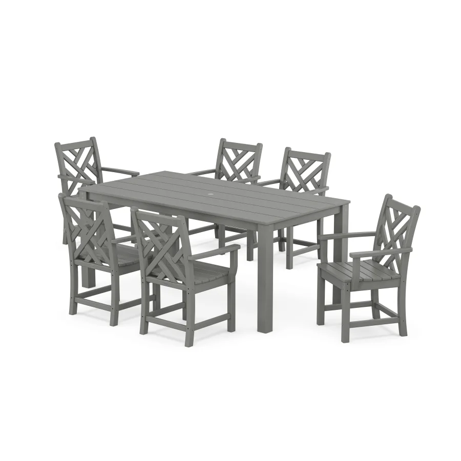 POLYWOOD Chippendale Arm Chair 7-Piece Parsons Dining Set