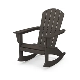 POLYWOOD Nautical Adirondack Rocking Chair in Vintage Finish