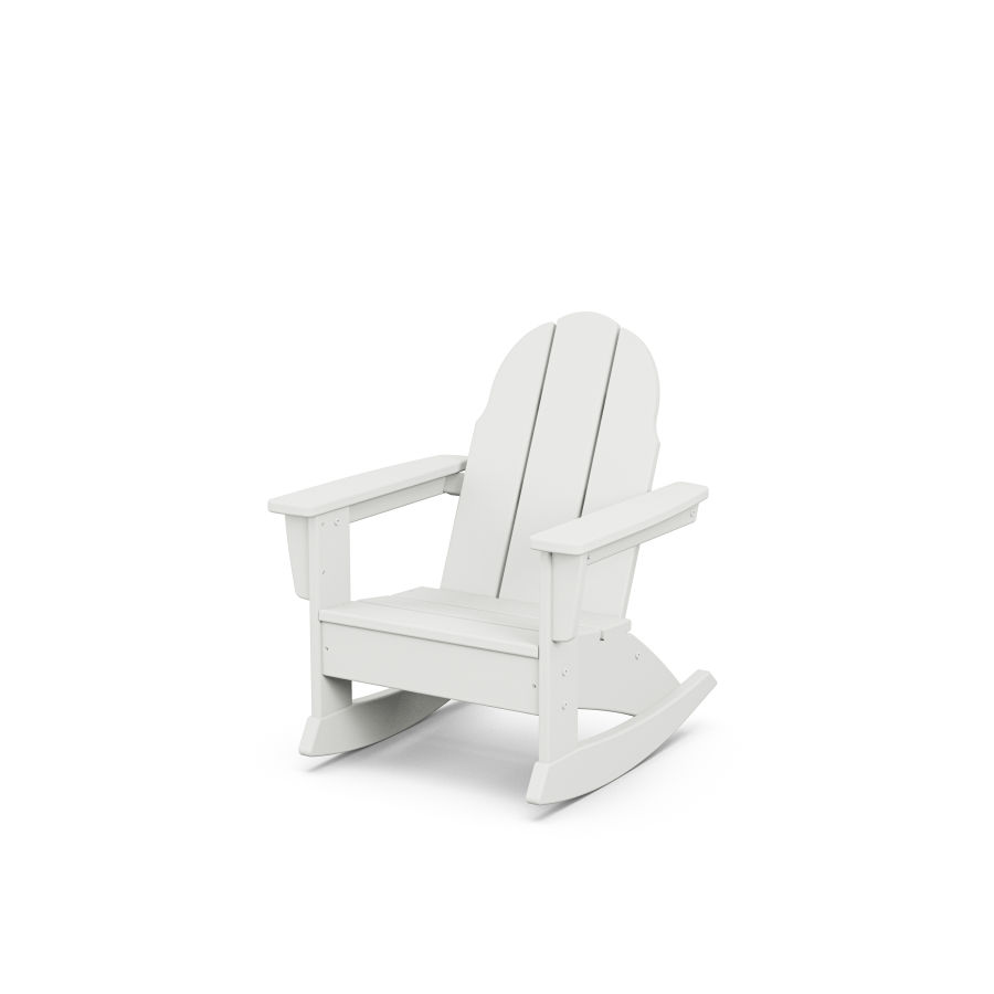 POLYWOOD Kids Vineyard Adirondack Rocking Chair in White