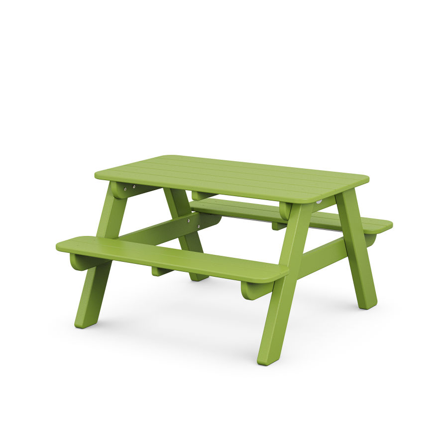 POLYWOOD Kids Outdoor Picnic Table in Lime