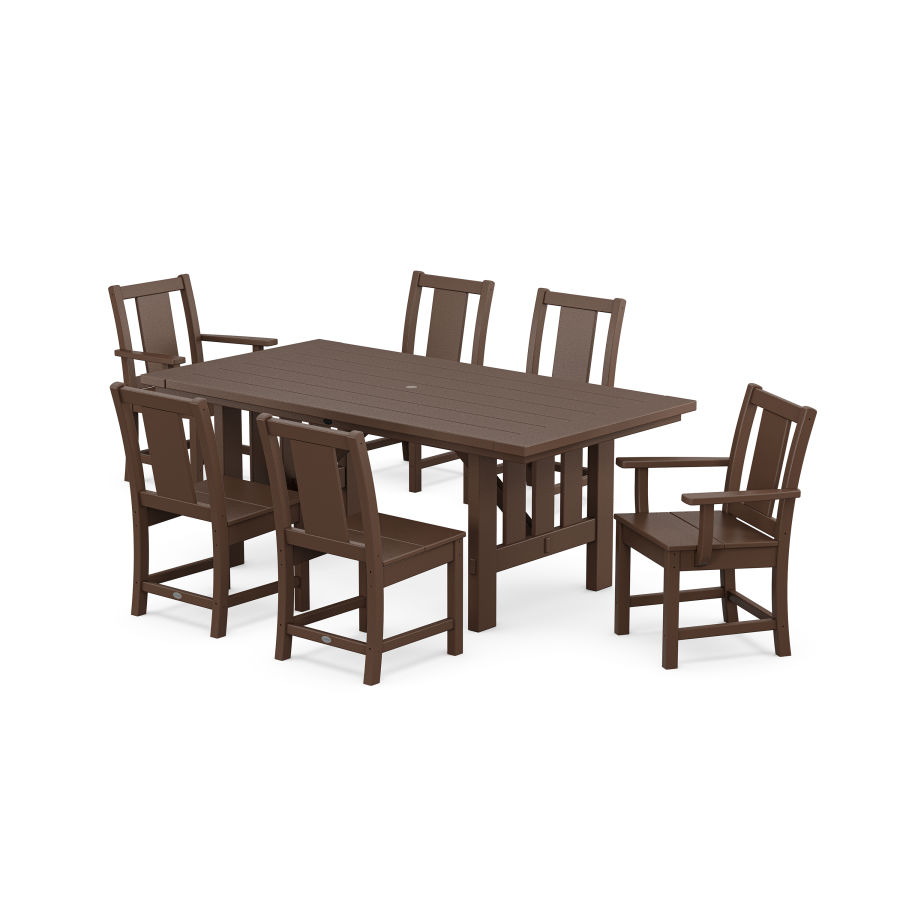 POLYWOOD Prairie 7-Piece Dining Set with Mission Table in Mahogany