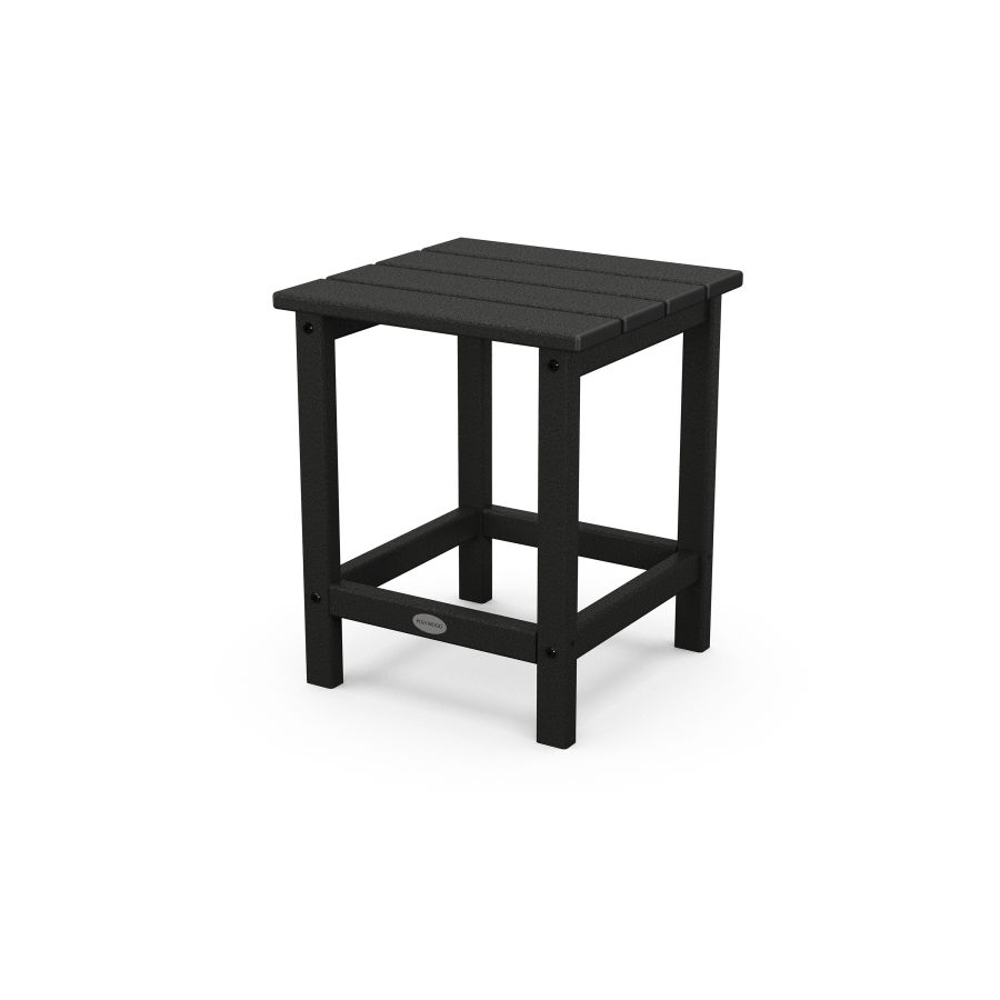 POLYWOOD Long Island 18" Side Table in Black