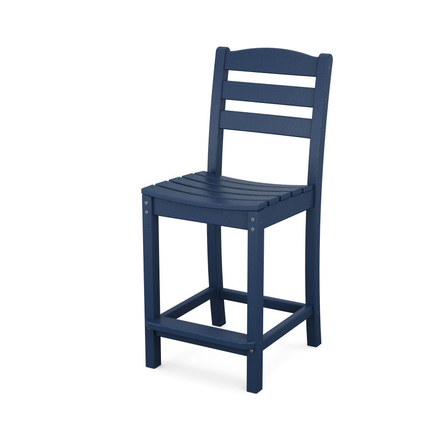 POLYWOOD La Casa Café Counter Side Chair in Navy