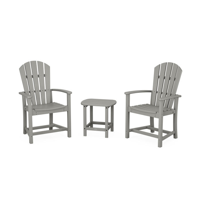 POLYWOOD Palm Coast 3-Piece Upright Adirondack Chair Set