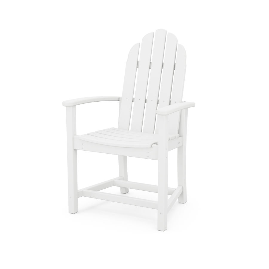 POLYWOOD Classic Adirondack Dining Chair in White