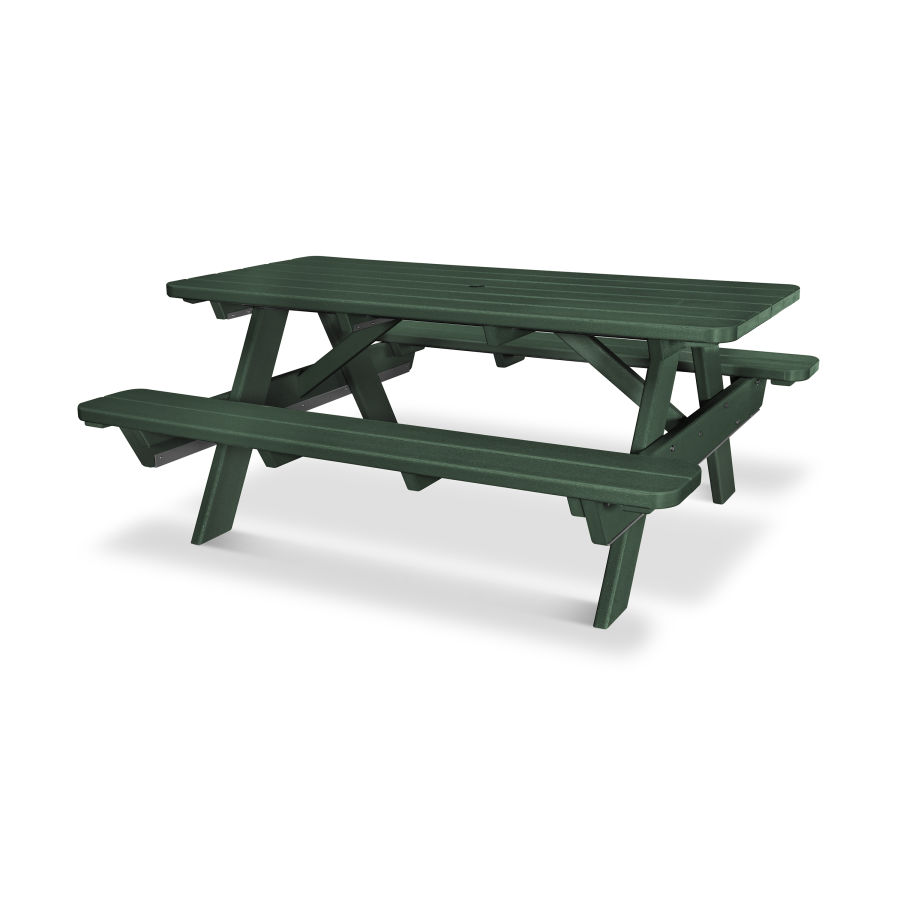 POLYWOOD Park 72" Picnic Table in Green