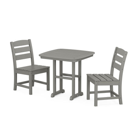Lakeside Side Chair 3-Piece Dining Set in Slate Grey