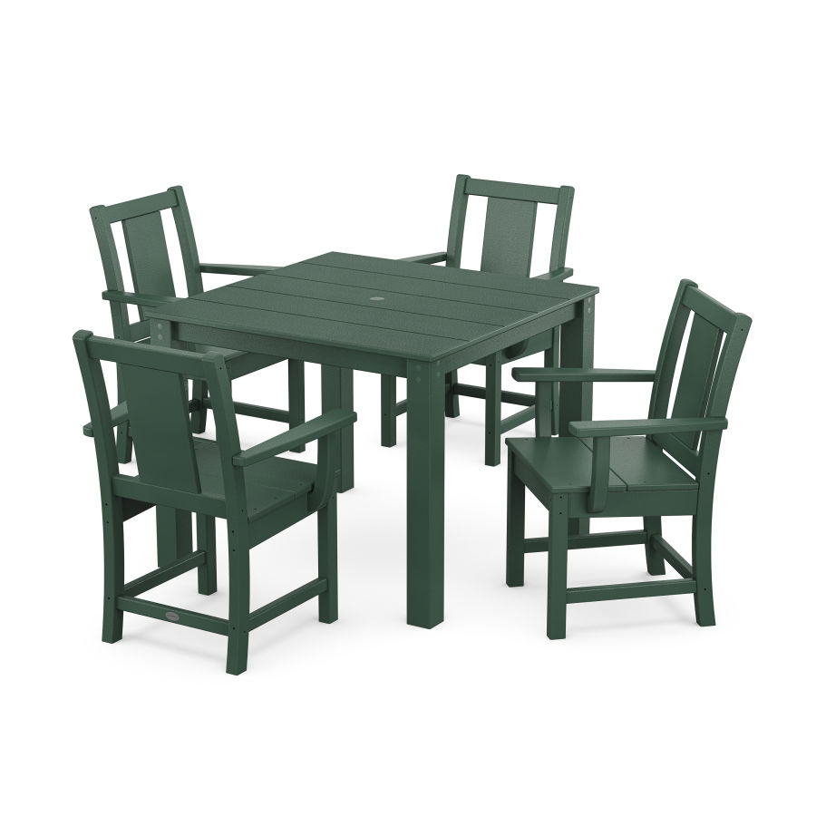 POLYWOOD Prairie 5-Piece Parsons Dining Set in Green