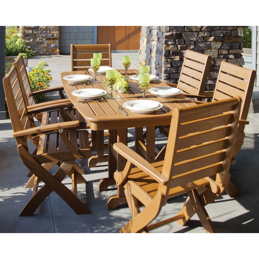 Signature Folding Chair 7-Piece Dining Set