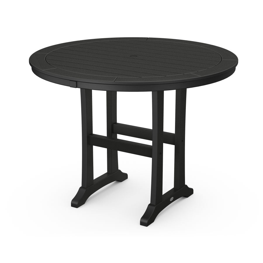 POLYWOOD 48" Round Counter Table in Black