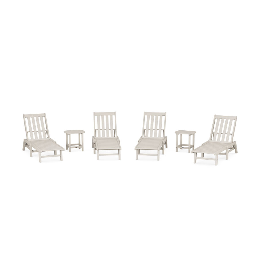 POLYWOOD Vineyard 6-Piece Chaise Set in Sand