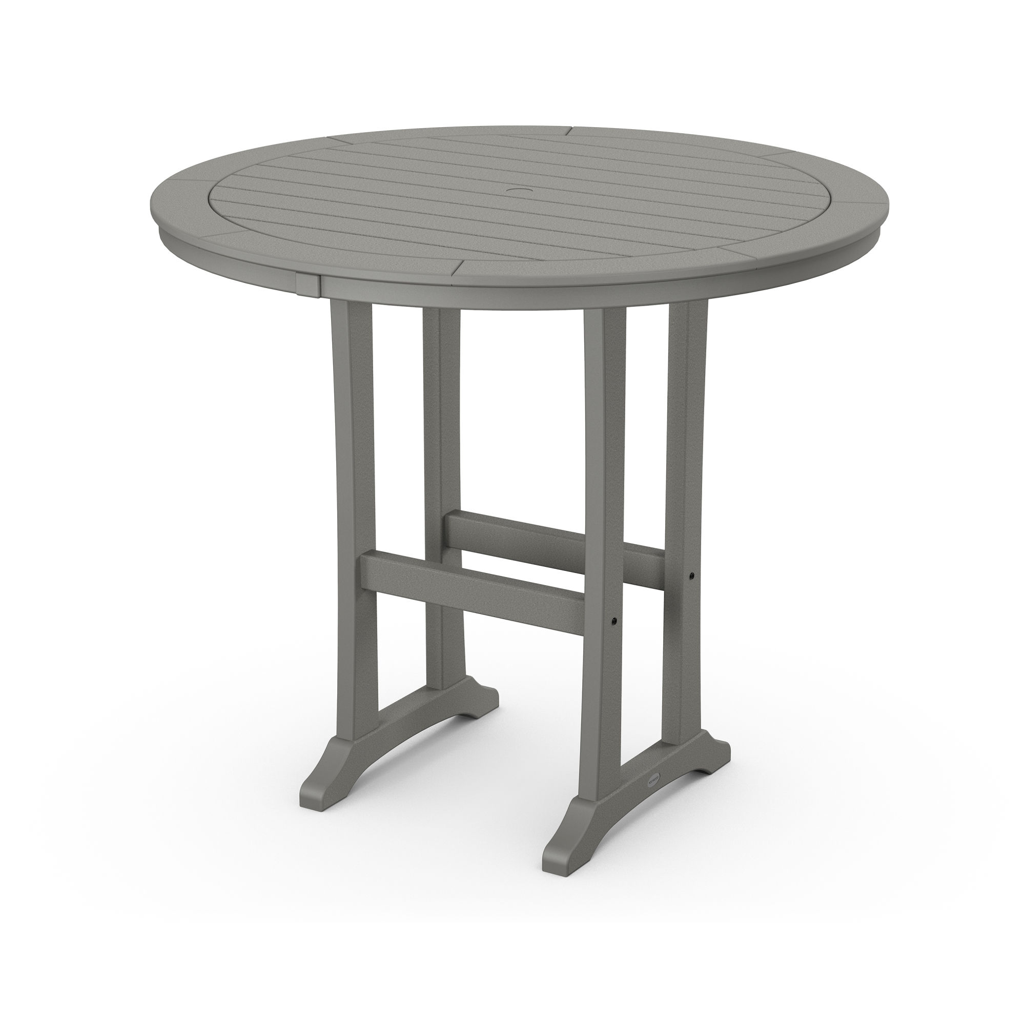 POLYWOOD® Nautical Trestle 48" Round Bar Table RBT448L1 POLYWOOD® Official Store