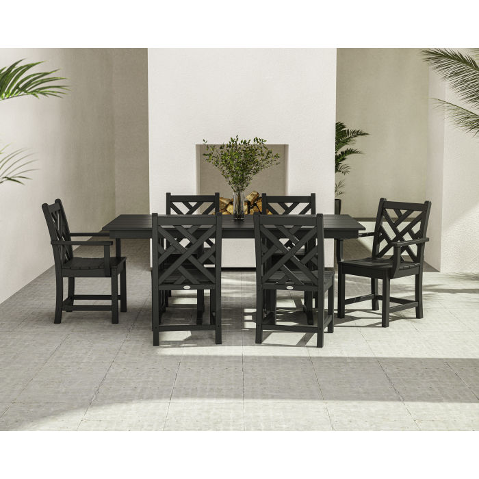 POLYWOOD Chippendale 7-Piece Farmhouse Dining Set