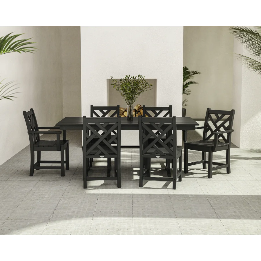 Chippendale 7-Piece Farmhouse Dining Set