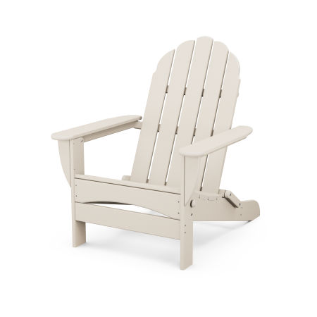 POLYWOOD Classic Oversized Folding Adirondack Chair in Sand