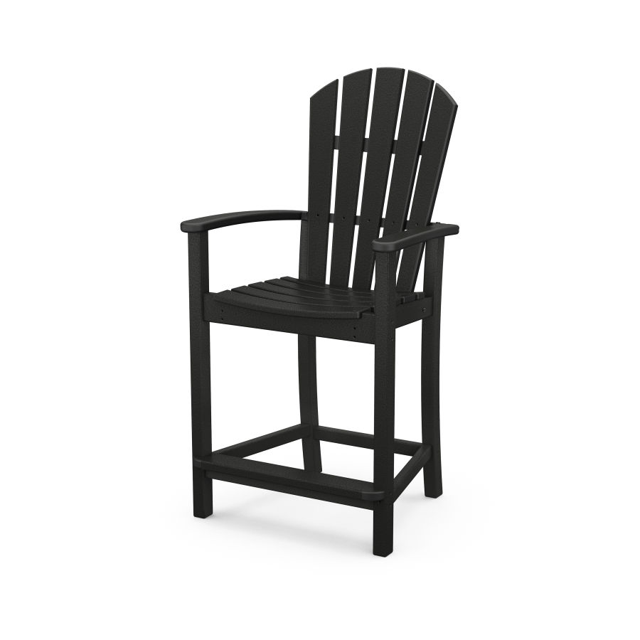 POLYWOOD Palm Coast Counter Chair in Black