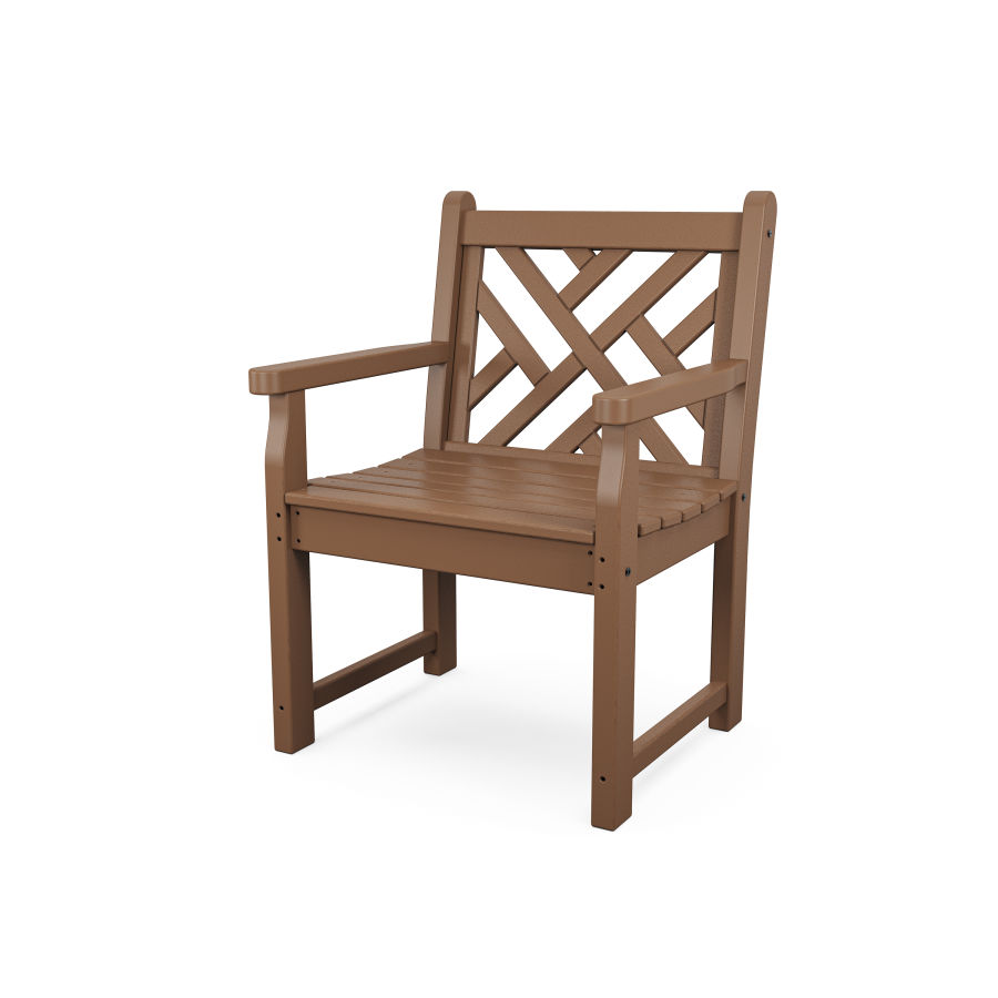 POLYWOOD Chippendale Garden Arm Chair in Teak