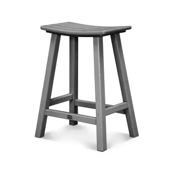 POLYWOOD Traditional 24" Saddle Counter Stool