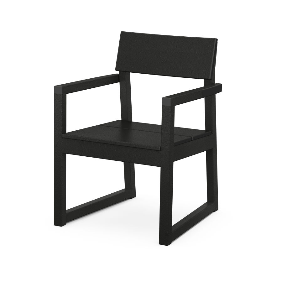 POLYWOOD EDGE Dining Arm Chair in Black