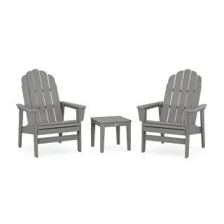 POLYWOOD 3-Piece Vineyard Grand Upright Adirondack Set