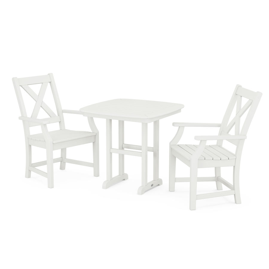 POLYWOOD Braxton 3-Piece Dining Set in Vintage White