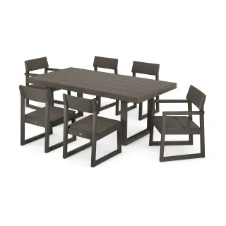 POLYWOOD EDGE 7-Piece Dining Set in Vintage Finish