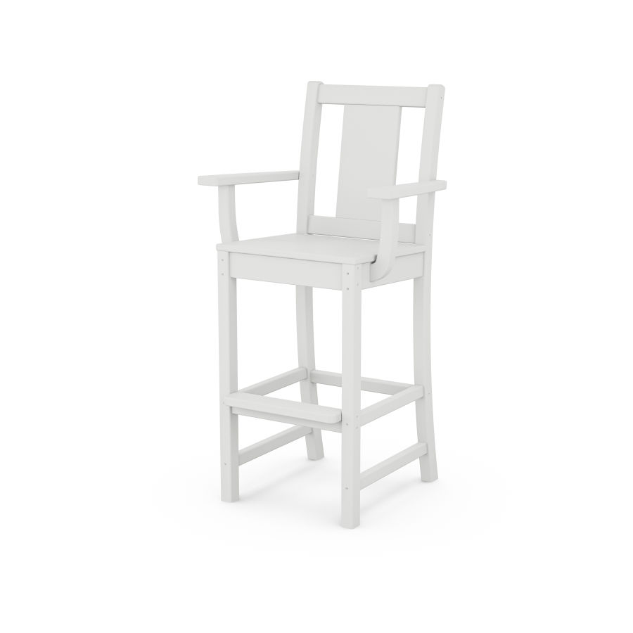 POLYWOOD Prairie Bar Arm Chair in White