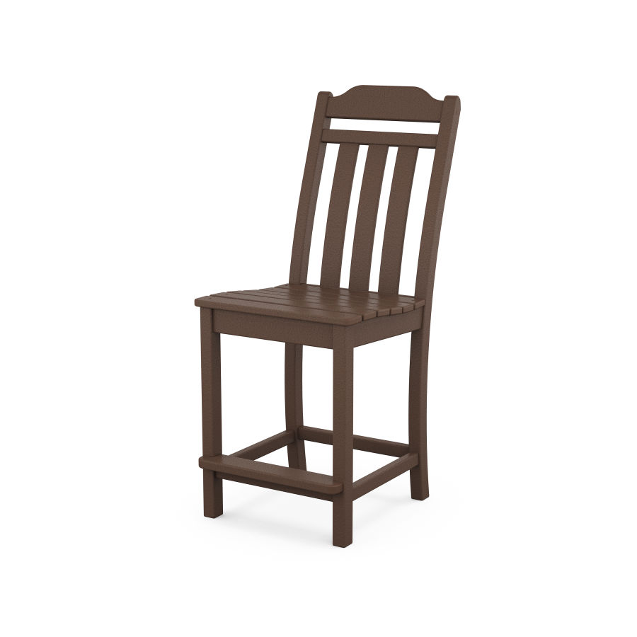 POLYWOOD Country Living Counter Side Chair in Mahogany