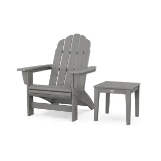 POLYWOOD Vineyard Grand Adirondack Chair with Side Table