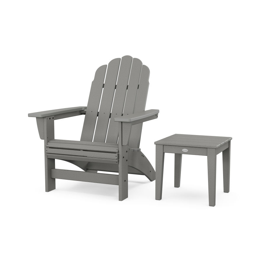 POLYWOOD Vineyard Grand Adirondack Chair with Side Table