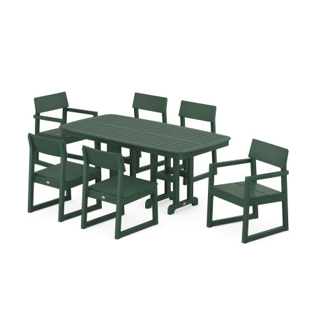 EDGE 7-Piece Dining Set in Green