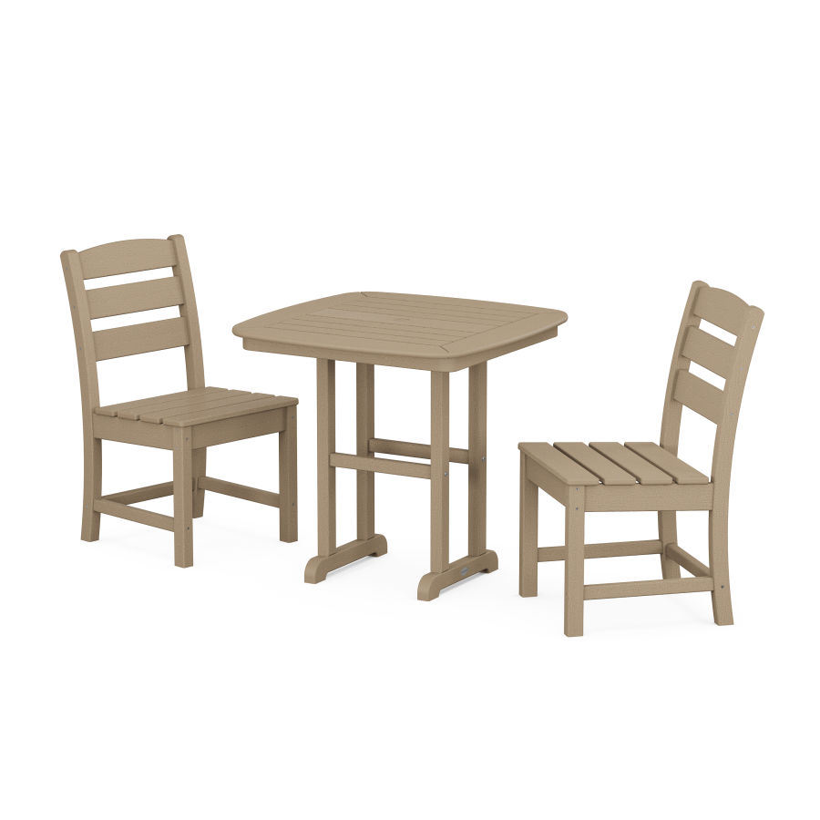 POLYWOOD Lakeside Side Chair 3-Piece Dining Set in Vintage Sahara