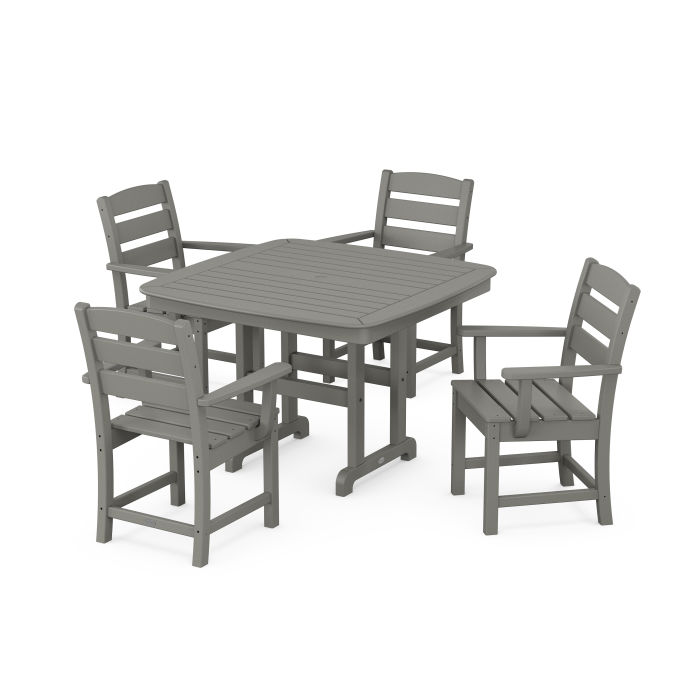 POLYWOOD Lakeside 5-Piece Dining Set with Trestle Legs