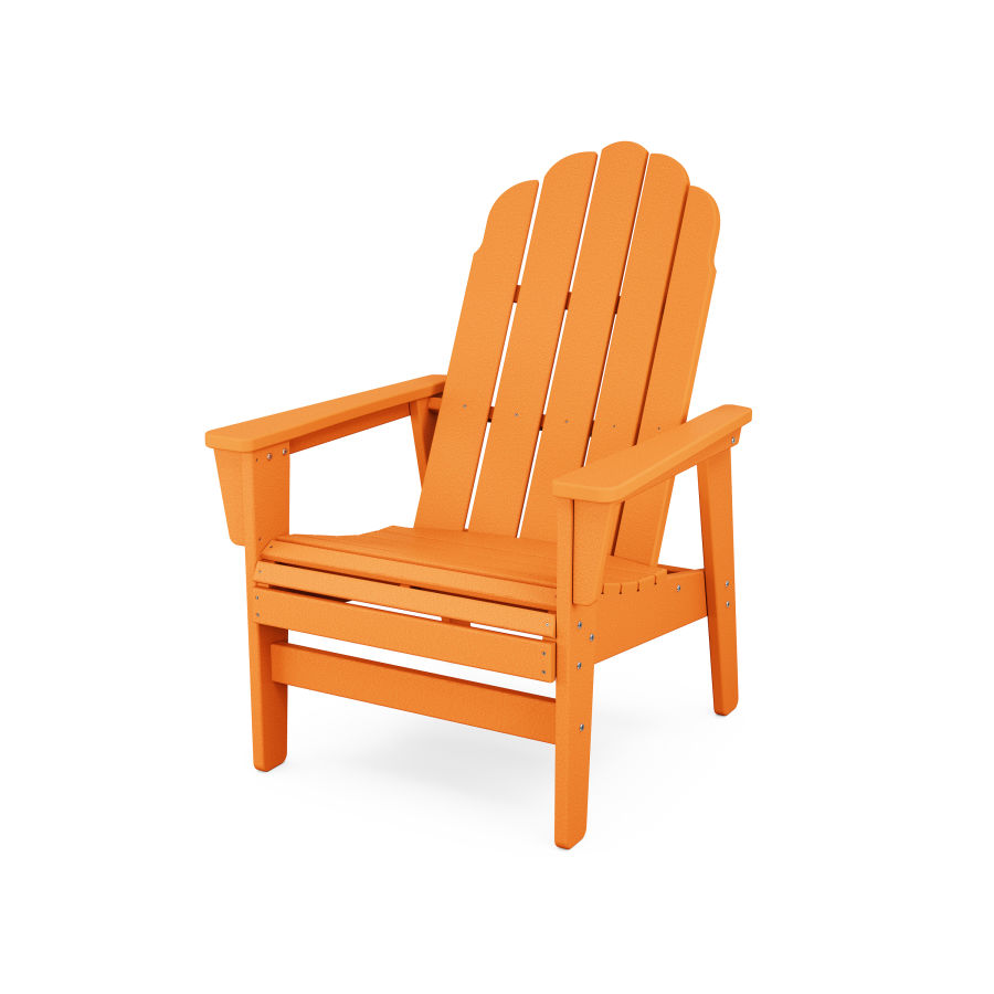 POLYWOOD Vineyard Grand Upright Adirondack Chair in Tangerine