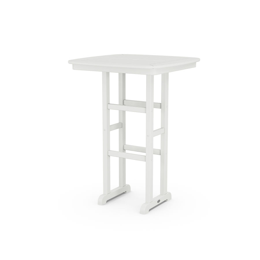 POLYWOOD Nautical 31" Bar Table in White