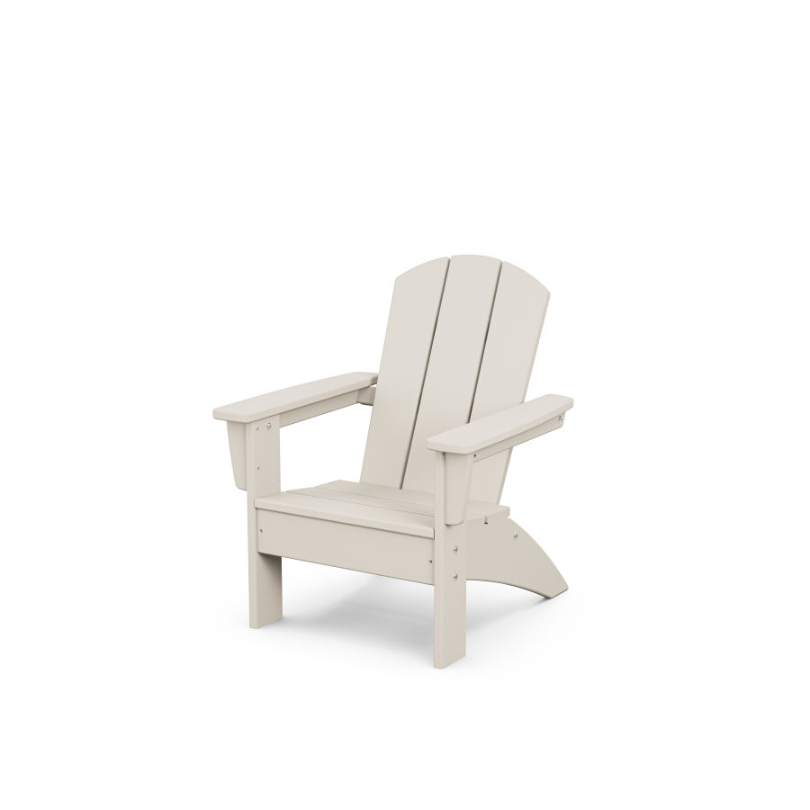 POLYWOOD Kids Nautical Adirondack Chair in Sand