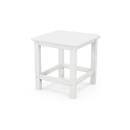 POLYWOOD Seashell 18" Side Table in White
