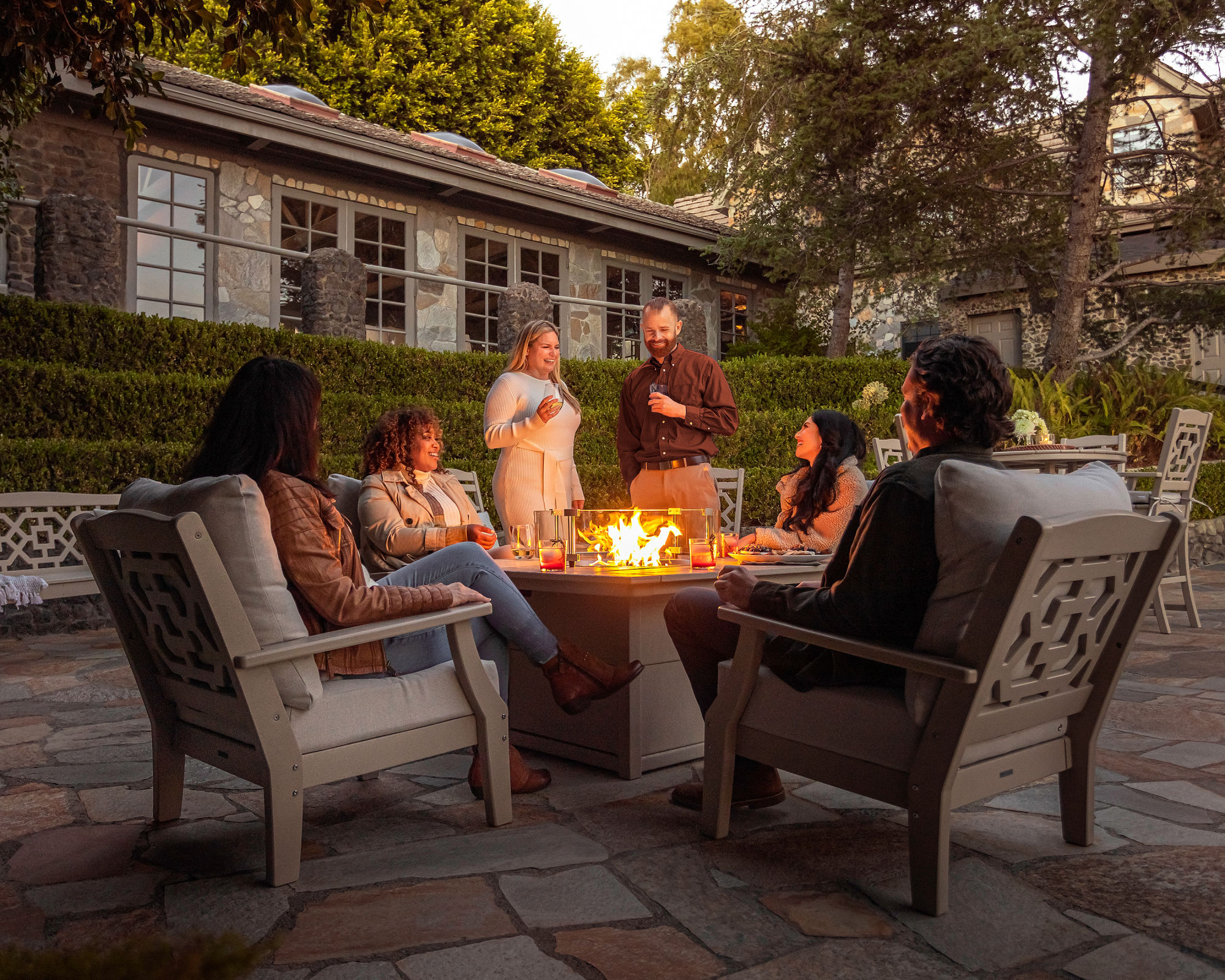 Polywood fire table set deals