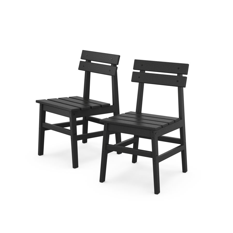 POLYWOOD Modern Studio Plaza Chair 2-Pack in Black