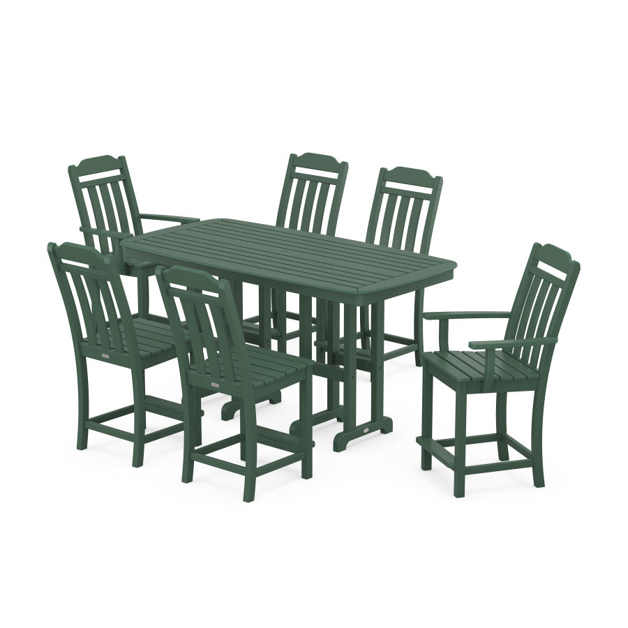 POLYWOOD Country Living 7-Piece Counter Set in Green