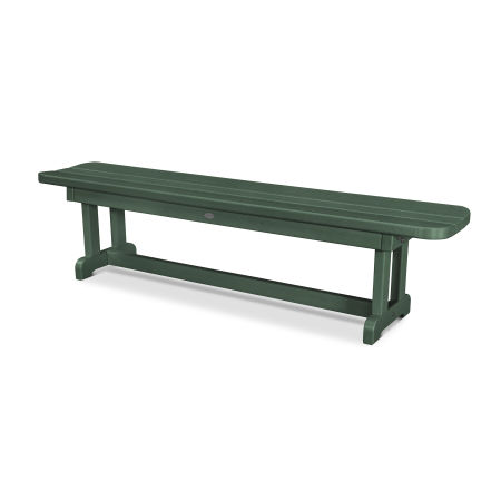 Park 72" Backless Bench in Green
