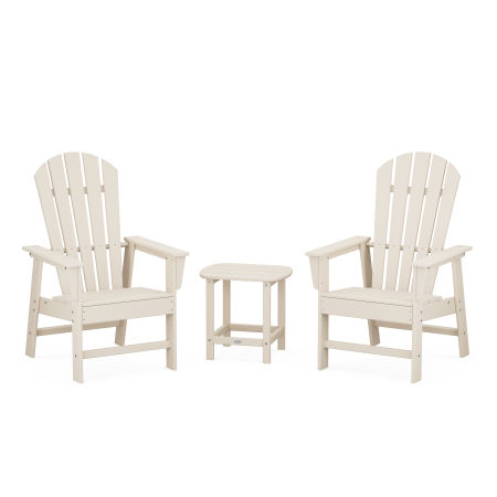 South Beach Casual Chair 3-Piece Set with 18" South Beach Side Table in Sand