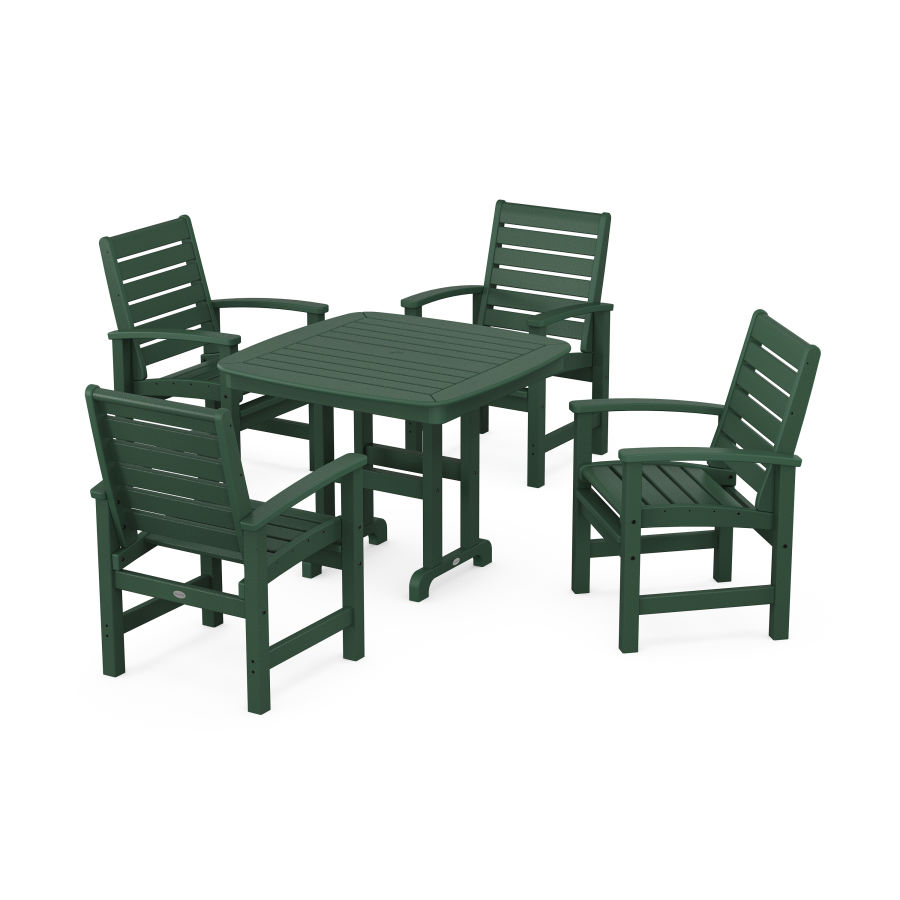 POLYWOOD Signature 5-Piece Dining Set in Green