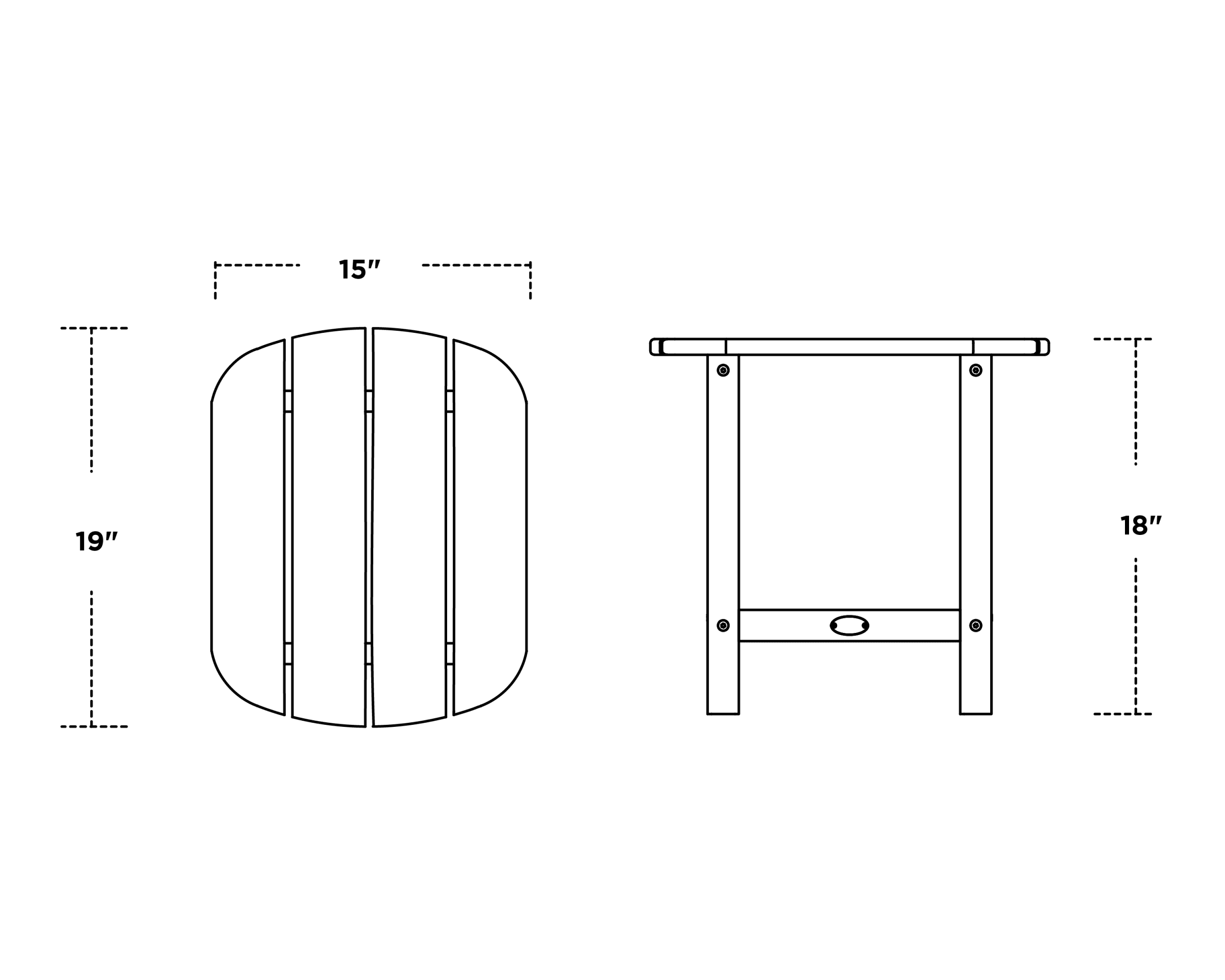 Dimensions for South Beach 18" Side Table