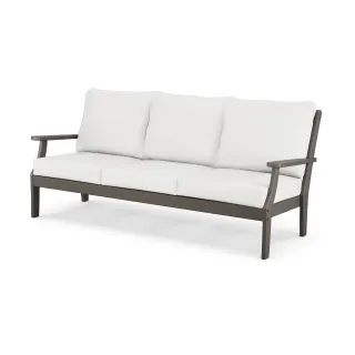 POLYWOOD Braxton Deep Seating Sofa in Vintage Finish