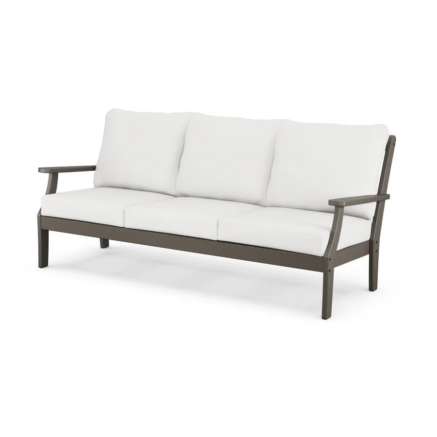 POLYWOOD Braxton Deep Seating Sofa in Vintage Finish