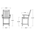 Thumbnail for Vineyard Counter Arm Chair