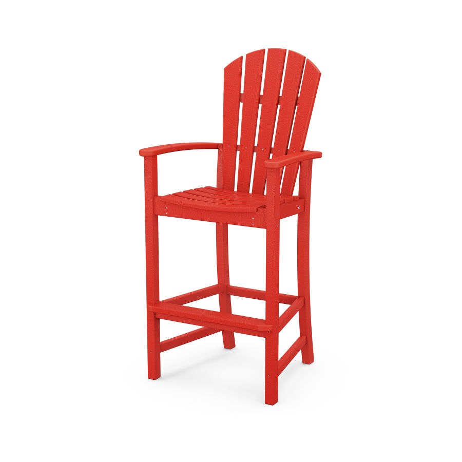 POLYWOOD Palm Coast Bar Chair in Sunset Red